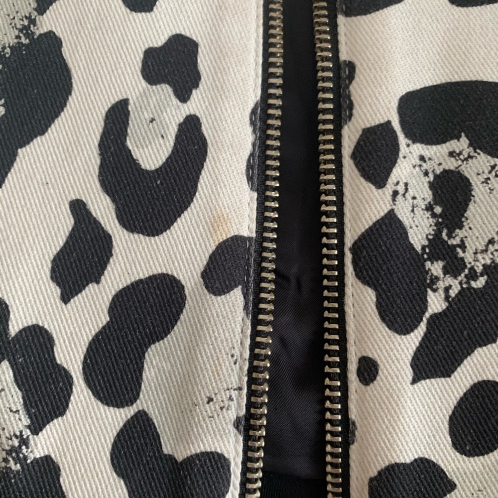 Nicholas Leopard Print Leather Combo Bomber - image 7